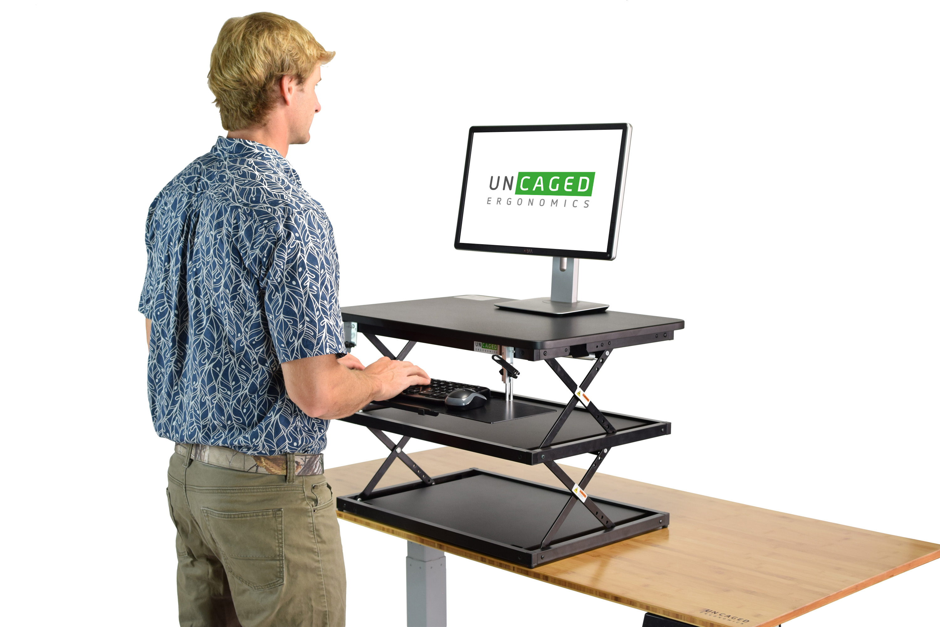 CHANGEdesk Adjustable Standing Desk Converter - Tall Standing Desk