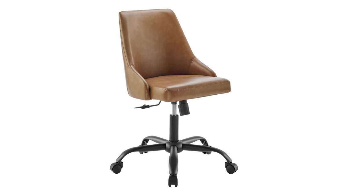 Designate Swivel Vegan Leather Office Chair