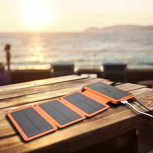 25000 mAh wireless solar power bank charger