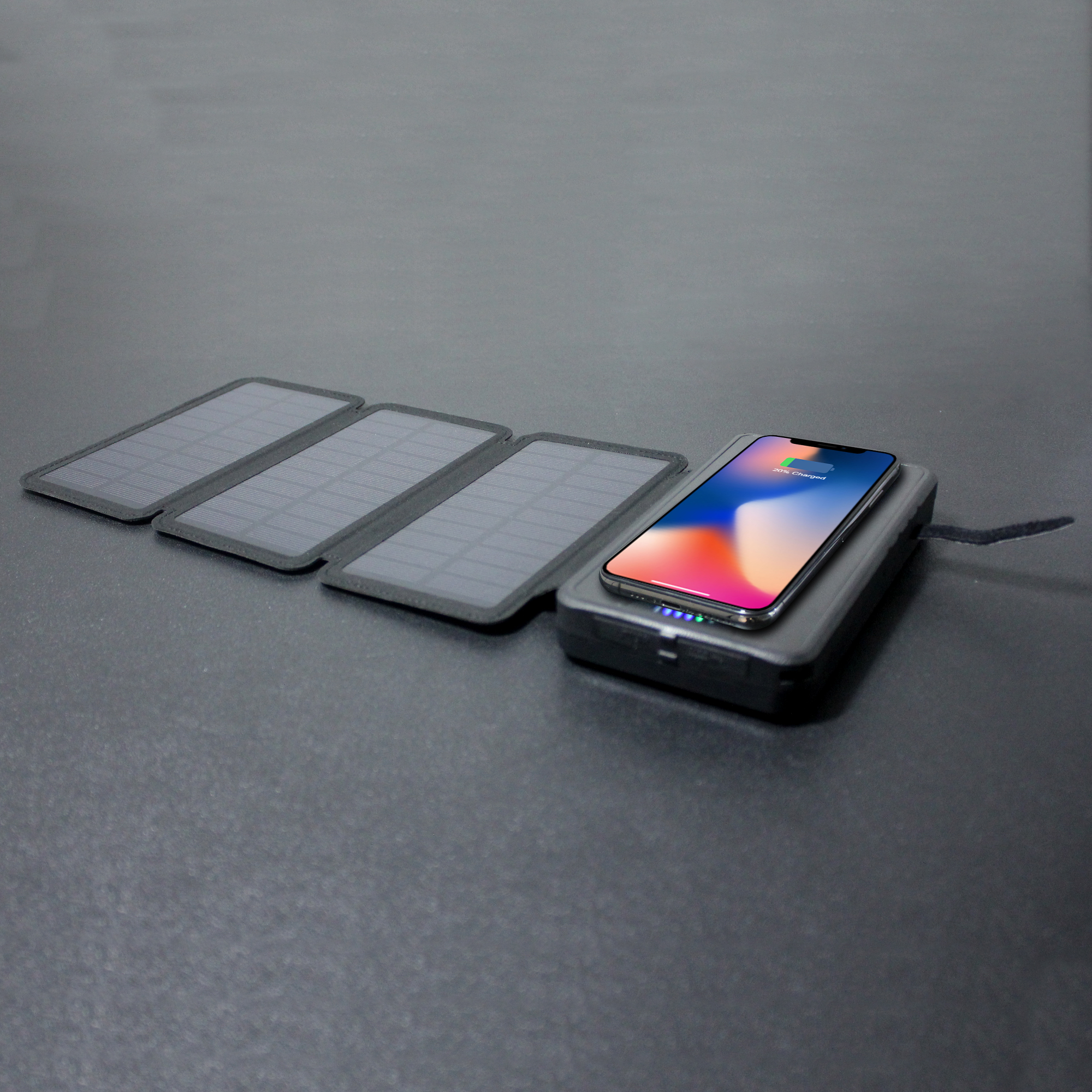 25000 mAh wireless solar power bank charger