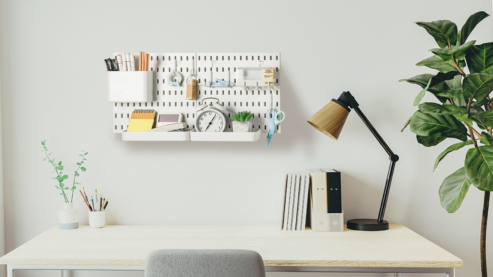 Keepo 2Pcs Pegboard Organizer With Accessories 11"x11"