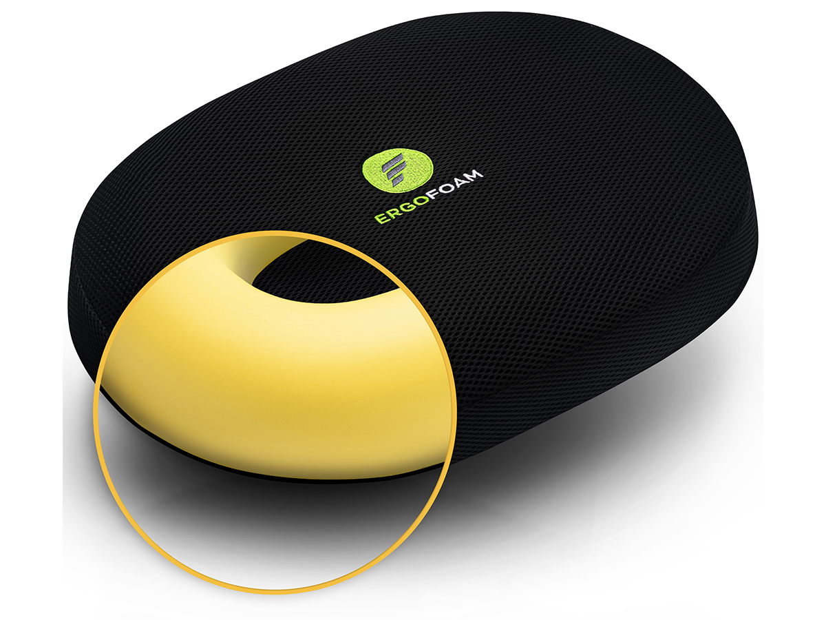 ErgoFoam Orthopedic Donut Pillow for Tailbone Pain