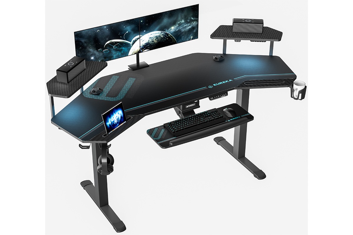 Eureka Electric Standing Desk With  Monitor Stand and Keyboard Tray