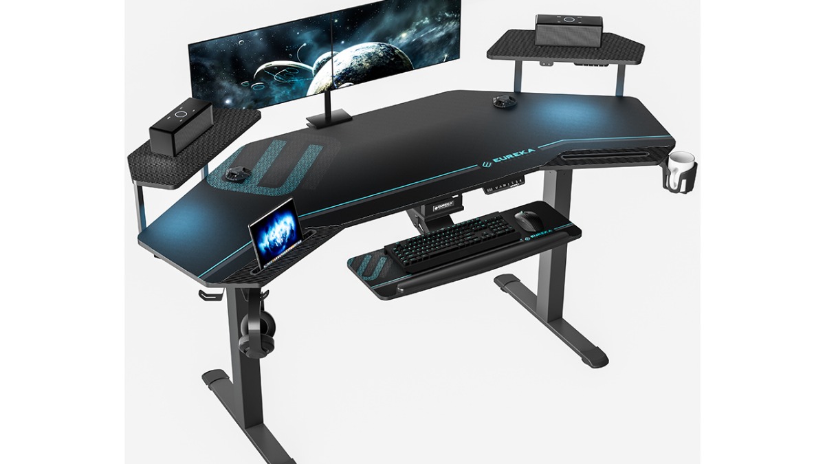 Eureka Electric Standing Desk With  Monitor Stand and Keyboard Tray