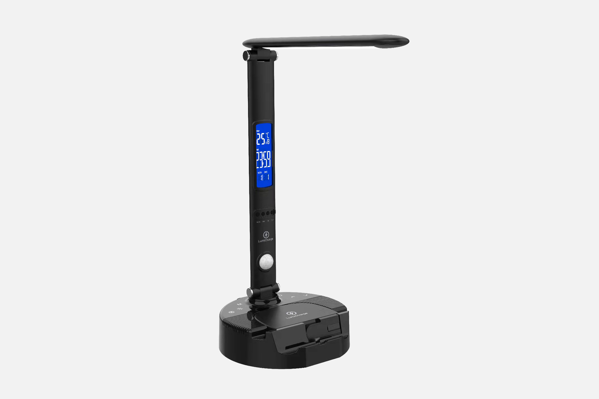 Lumicharge LED Desk Lamp Wireless Charger: Bluetooth Speaker & App-Controls