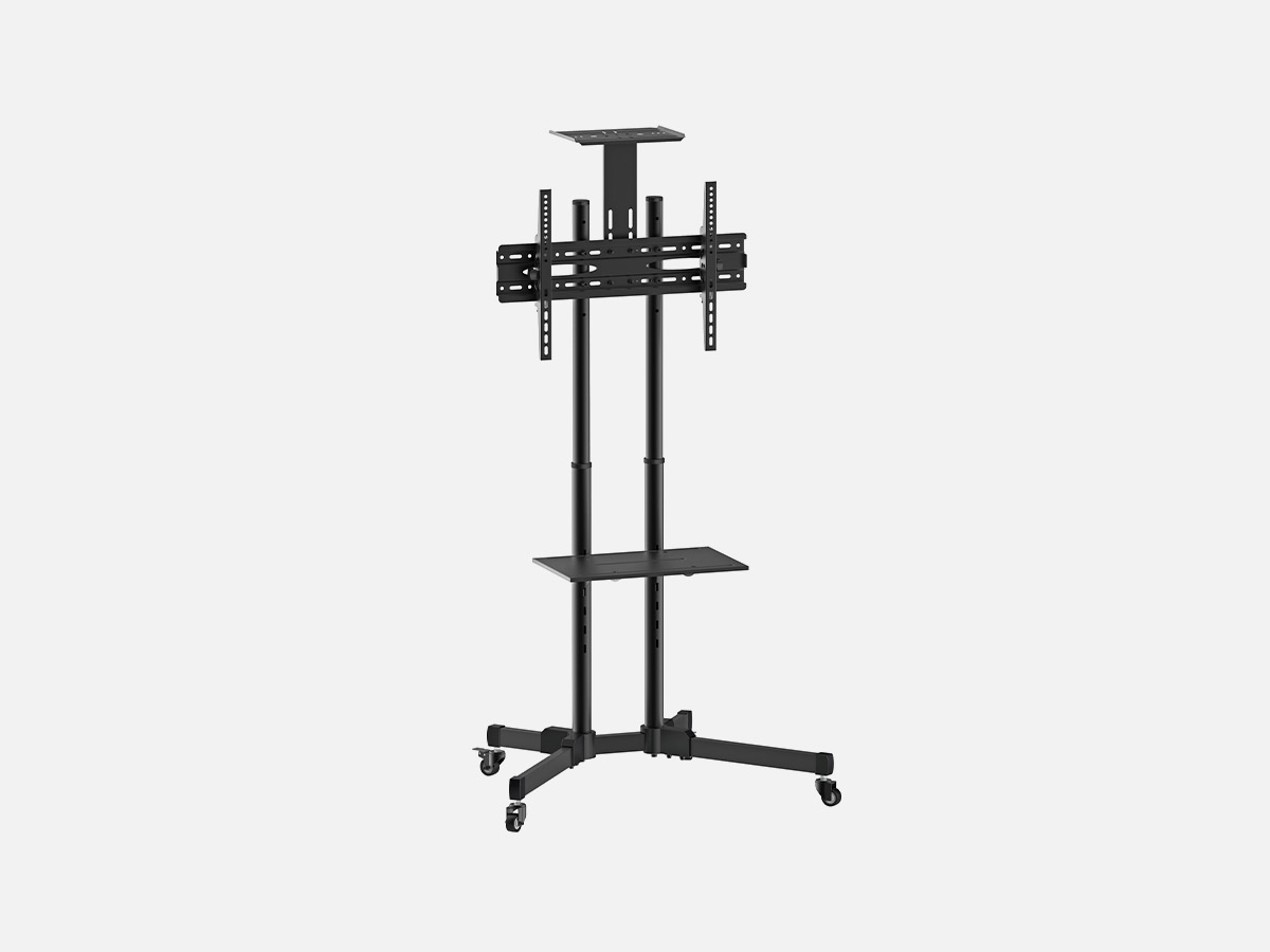 Mount-it! Height Adjustable Mobile TV Cart & Shelf