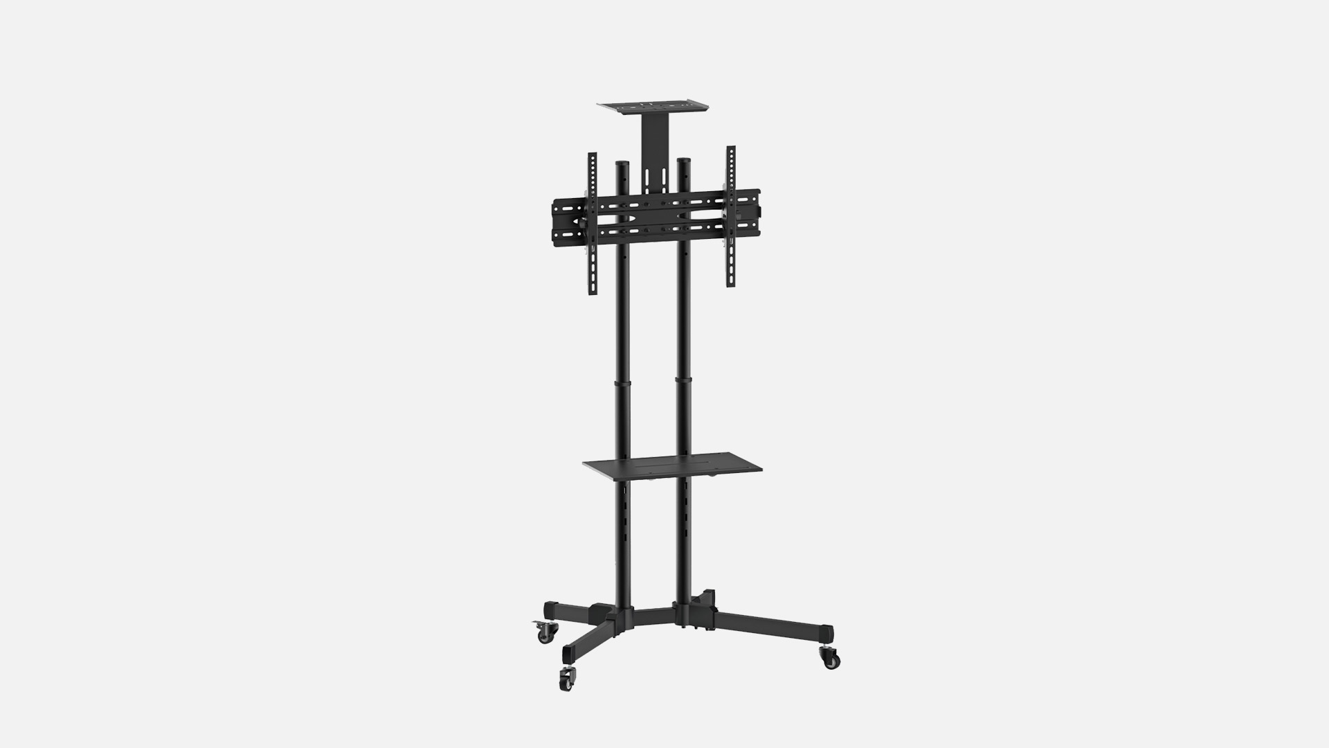 Mount-it! Height Adjustable Mobile TV Cart & Shelf