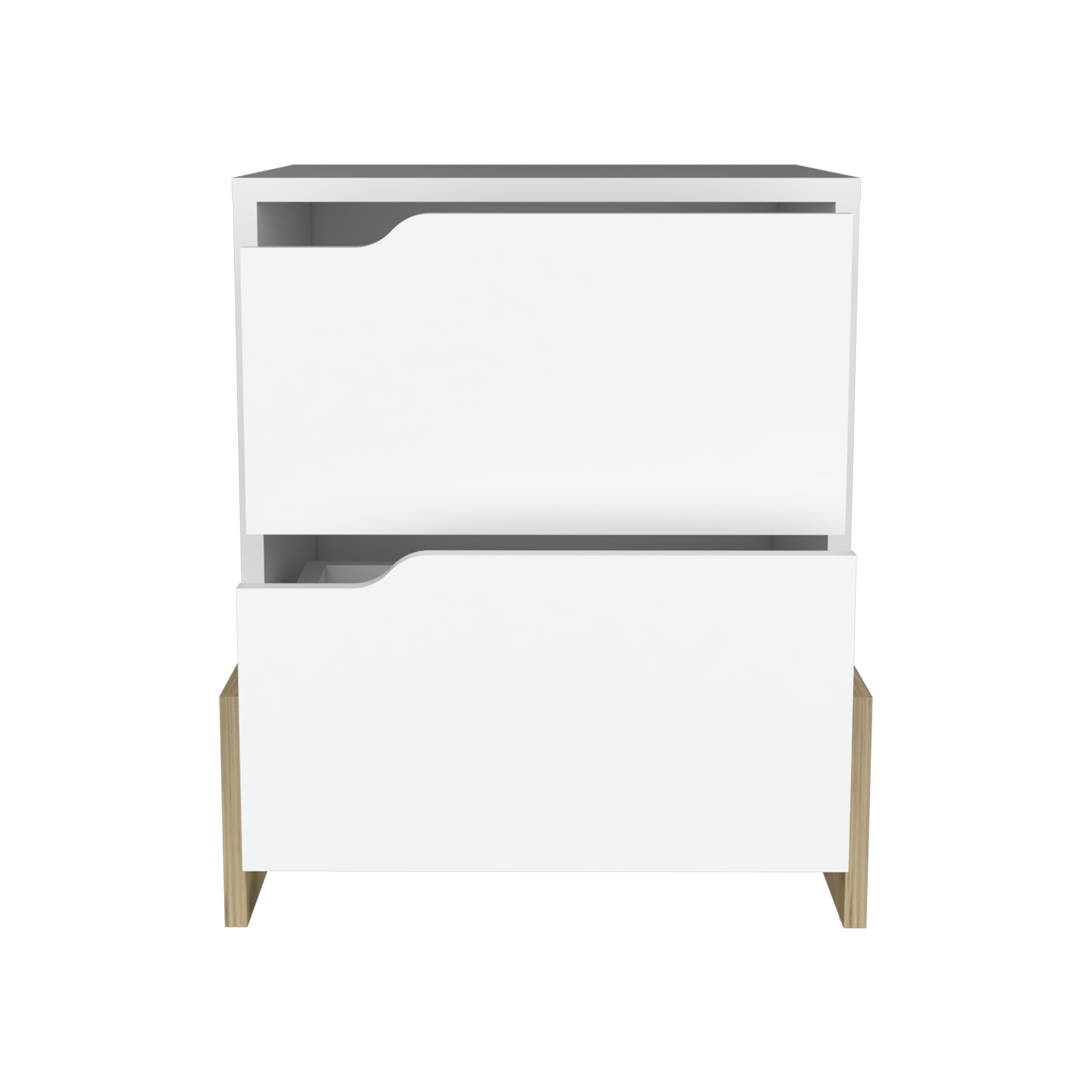 Depot EShop Haines Nightstand 2Drawers,End Table With Sturdy Base
