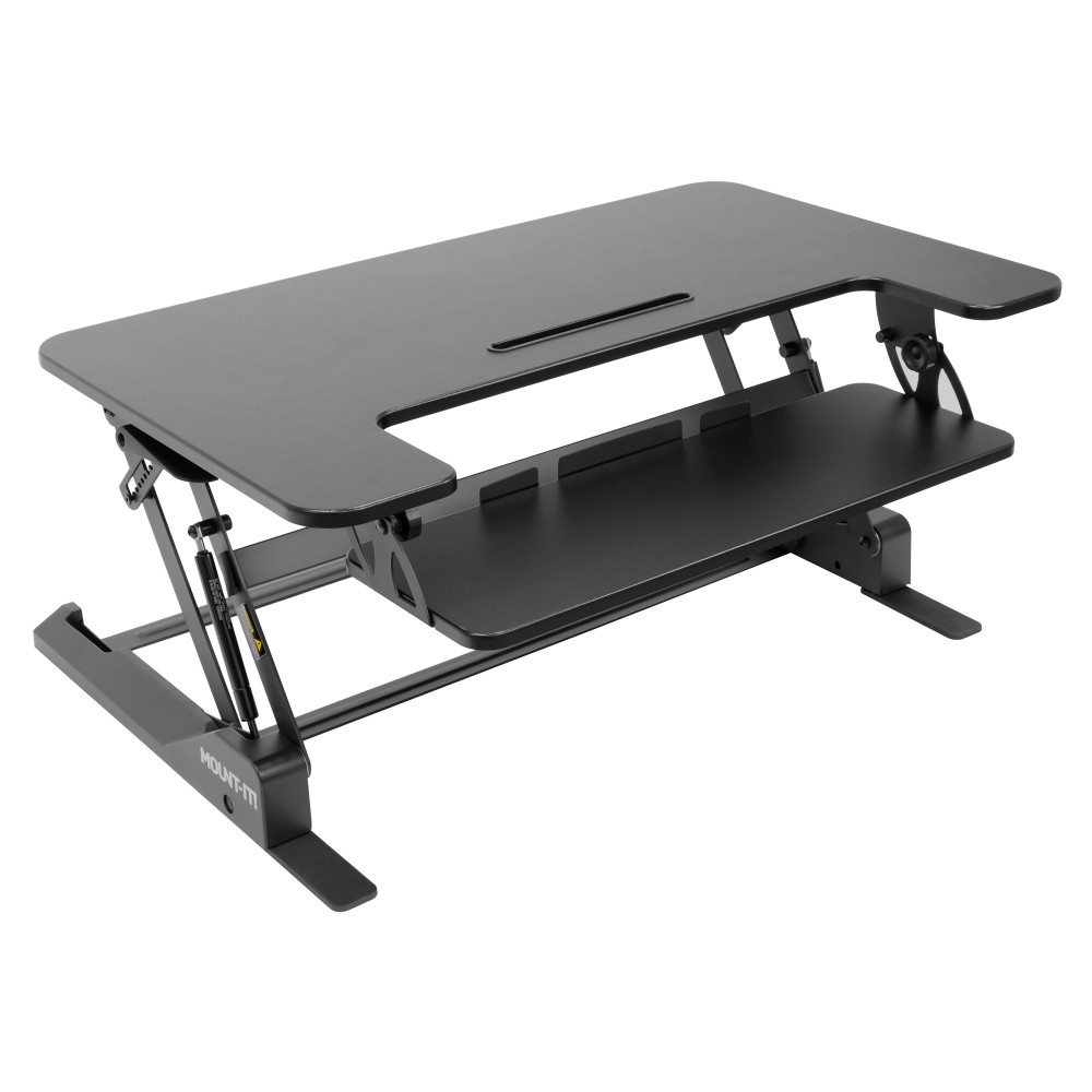 Mount-It! Wide Standing Desk Converter with Gas Spring