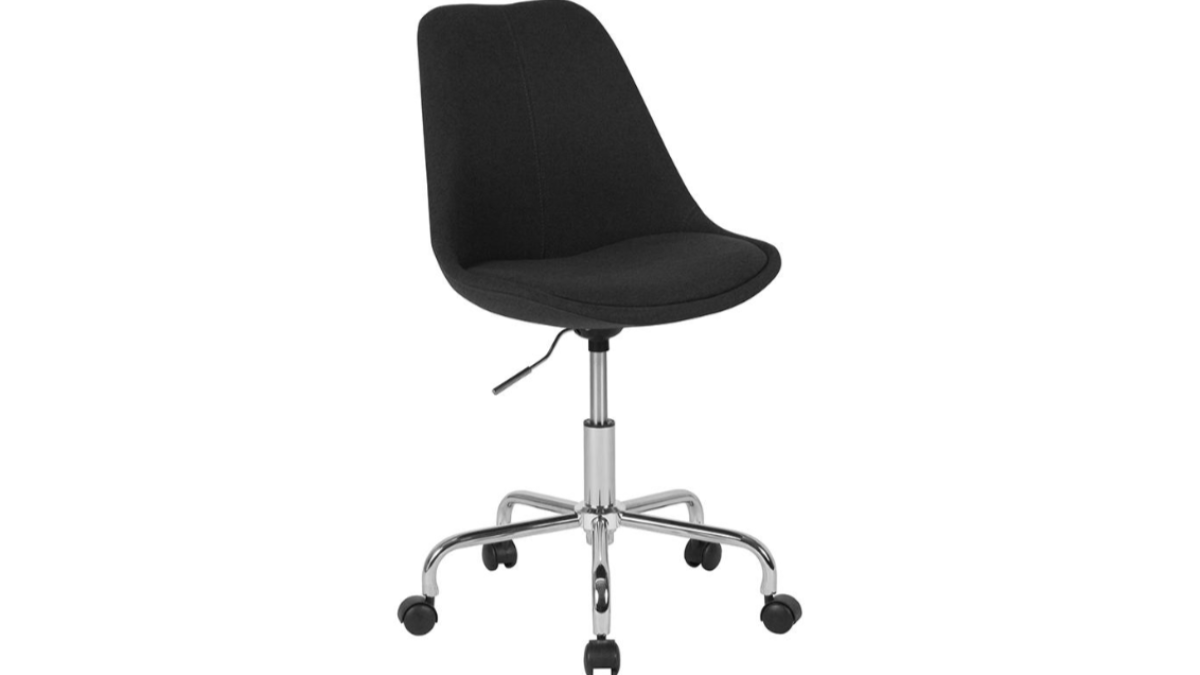 Mid-Back Task Office Chair with Pneumatic Lift and Chrome Base