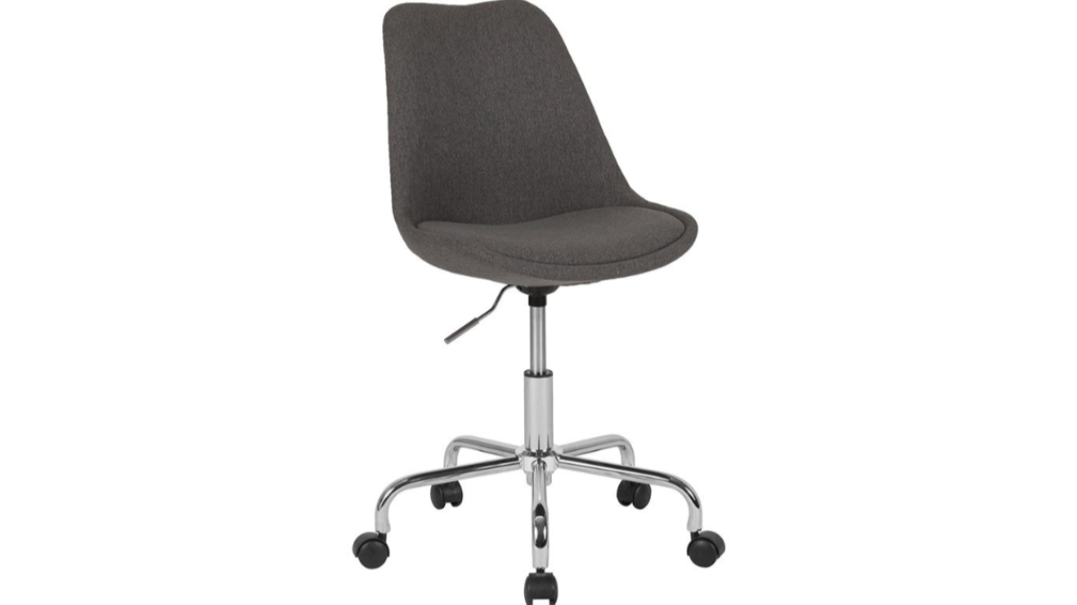 Mid-Back Task Office Chair with Pneumatic Lift and Chrome Base