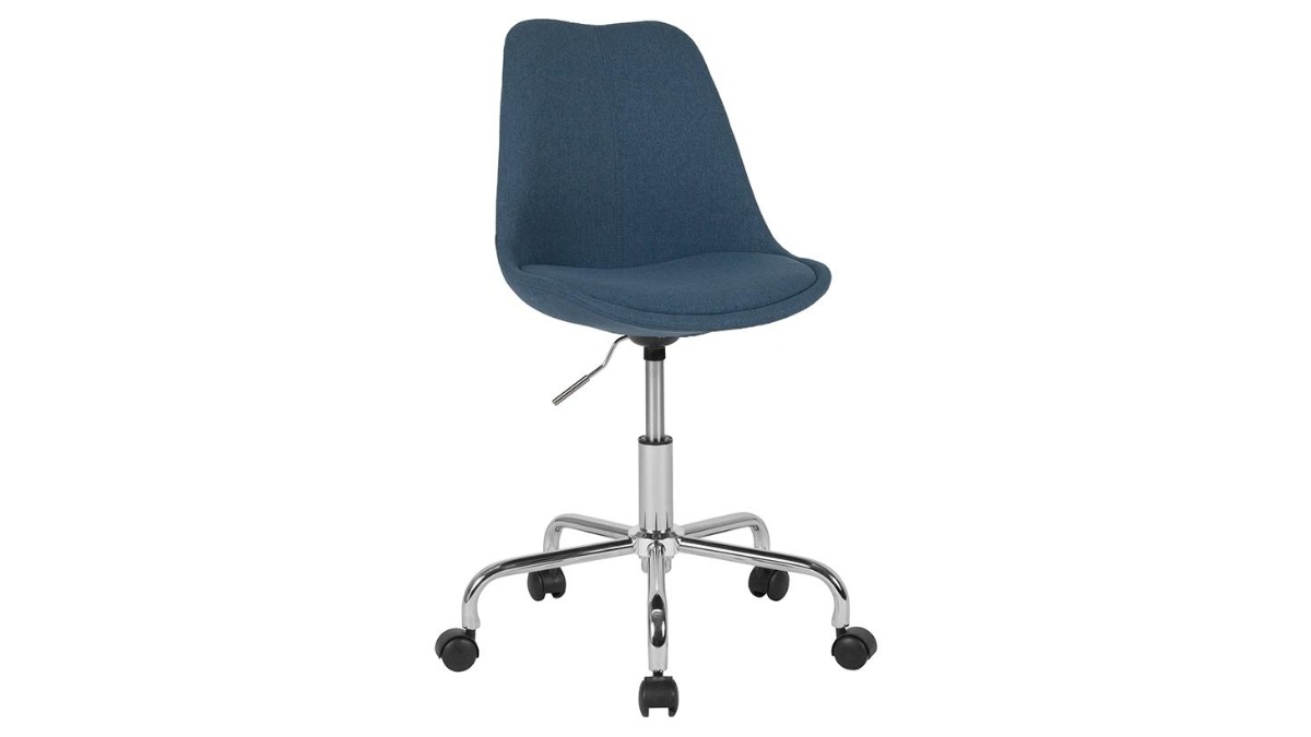 Mid-Back Task Office Chair with Pneumatic Lift and Chrome Base