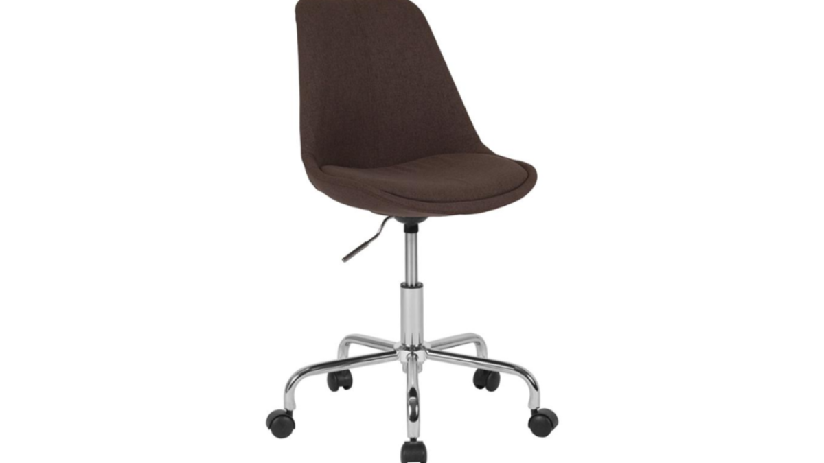 Mid-Back Task Office Chair with Pneumatic Lift and Chrome Base