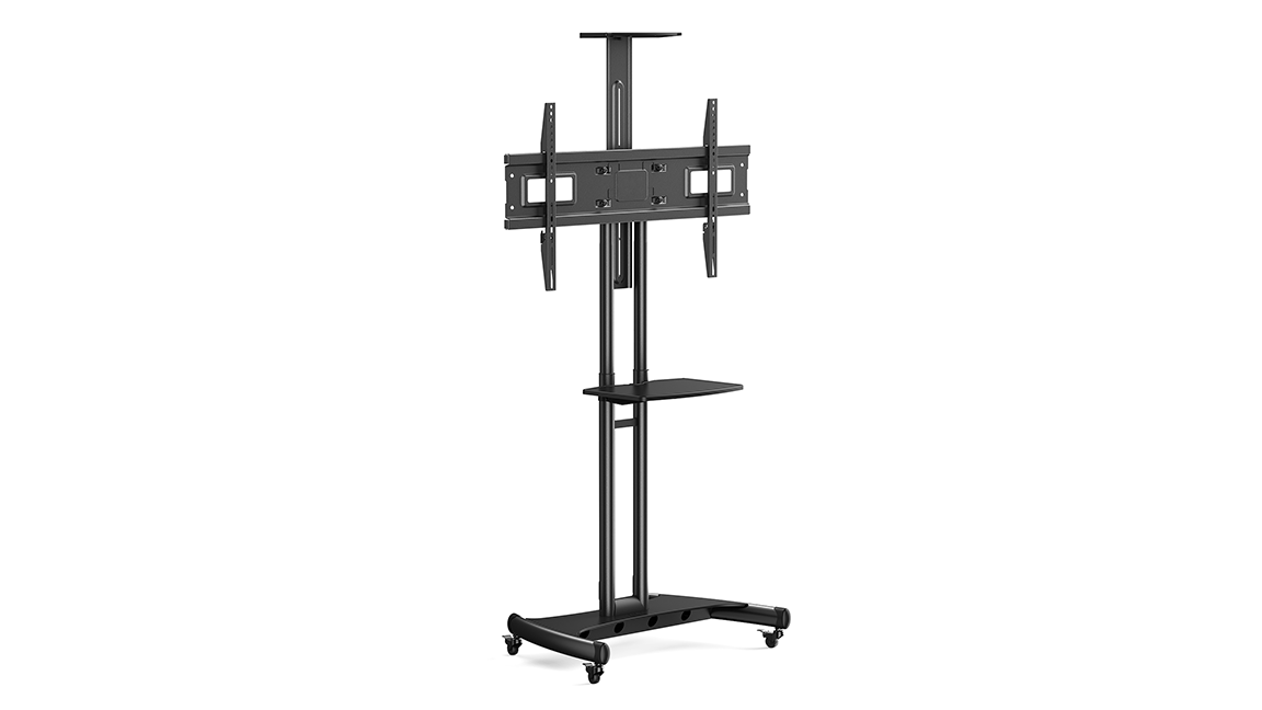 Cart for TVs 40" to 75" with Height Adjust, Shelf and Camera Shelf