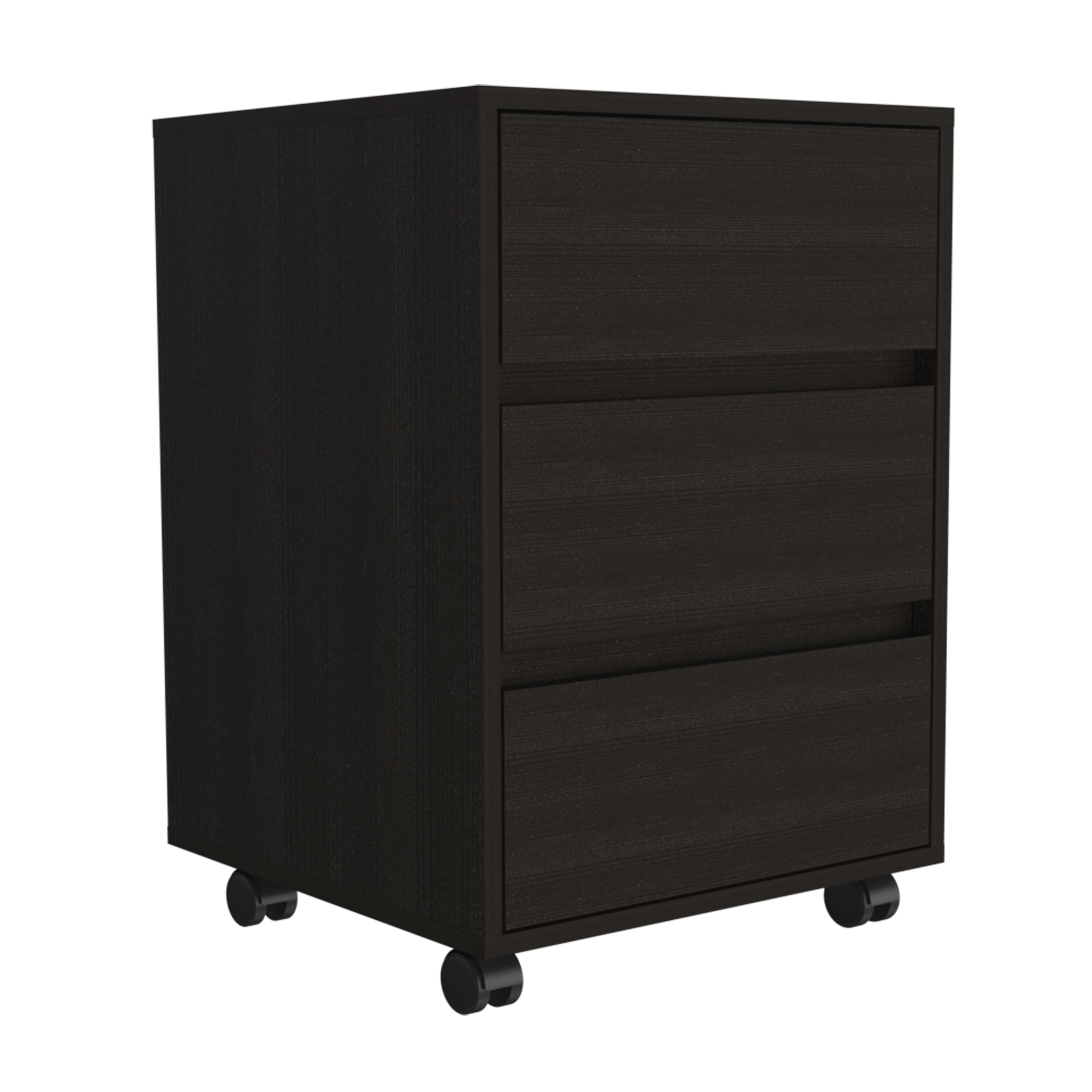 Ibero 3 Drawer Filing Cabinet,Four Casters,Three Drawers