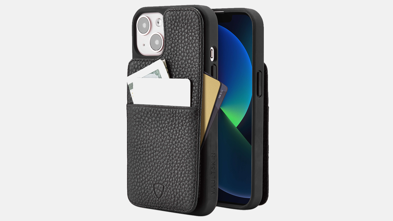 Vaultskin Eton iPhone 13 Pro Leather Wallet Case. Slim Card Holder