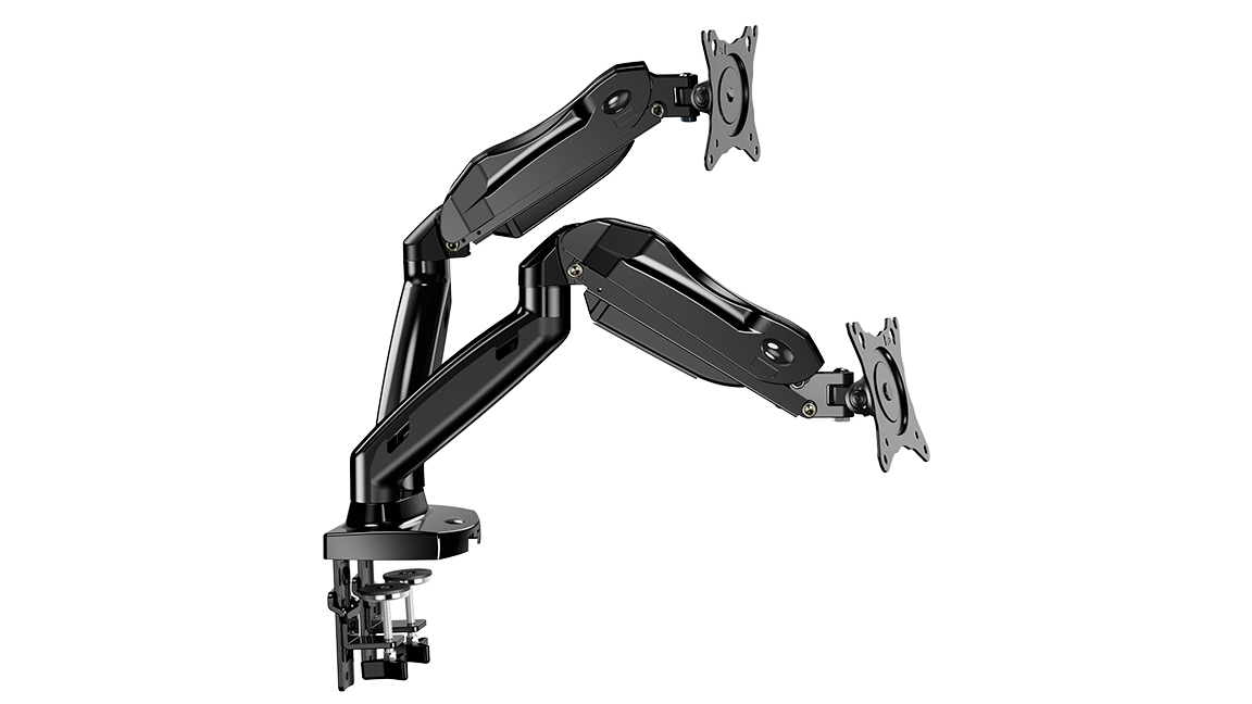 Gas Spring Desk Mount for Dual Monitors 13" to 27" 2 Gas Spring Desk Mount for Dual Monitors 13" to 27"