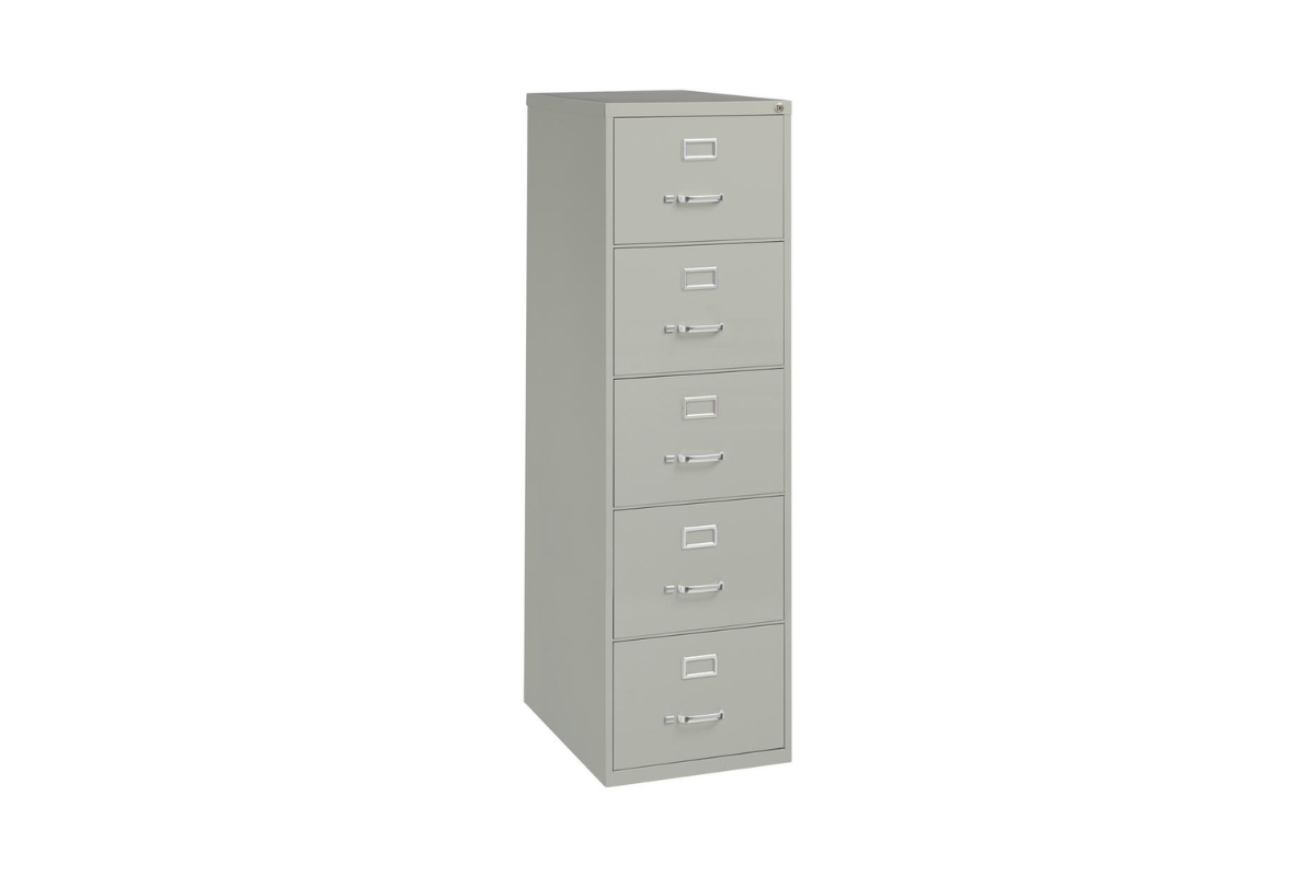 File Cabinet - 5-Drawer, 18" x 26.5" x 61" Security Lock, Heavy Duty